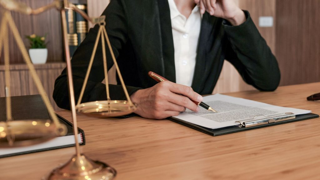 Lawyer doing work